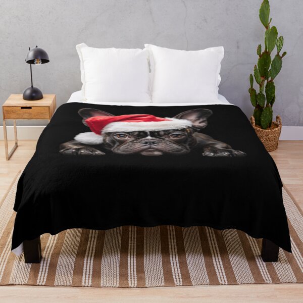 Item preview, Cute French Bulldog Santa Hat Frenchie Image Christmas designed and sold by DrewLeuschke.