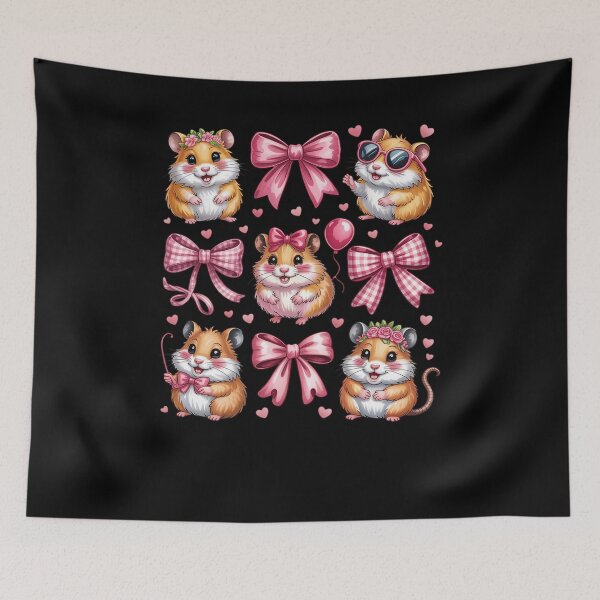 Item preview, Cute Coquette Bow Hamster Pajamas Pjs Clothes Girls designed and sold by MinaReinger.