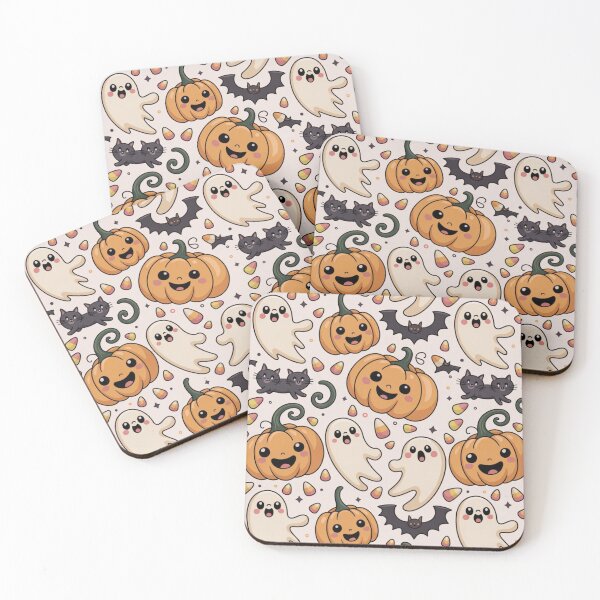 Item preview, Cute Ghost and Pumpkin Halloween Pattern designed and sold by graphicnew.