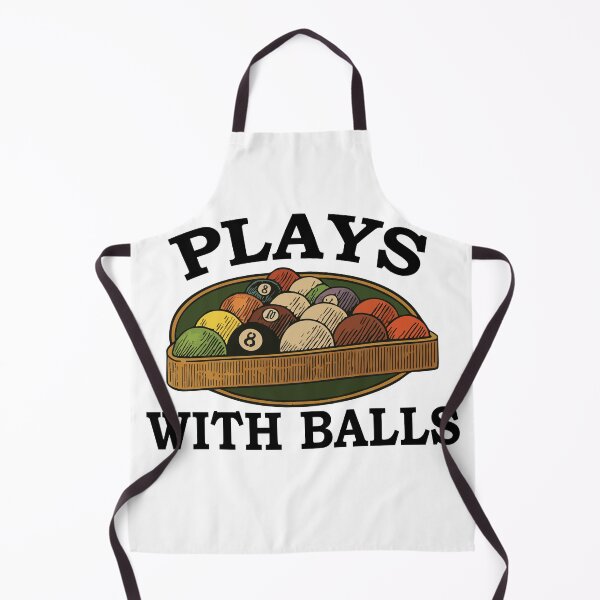 Item preview, Plays With Balls – Funny Vintage Billiards Pool Humor Design designed and sold by DirtyGirlGraphics.