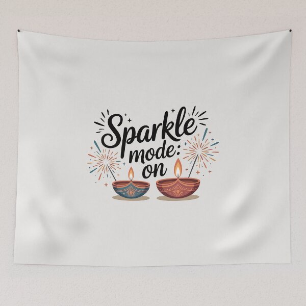 Item preview, Sparkle Mode: ON – Festive Diwali Lights Design designed and sold by Jollys-ArtShop.