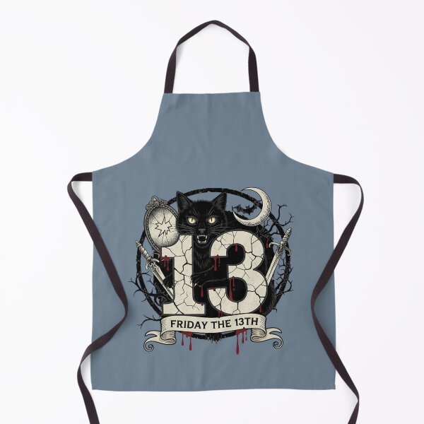 Item preview, Friday the 13th Black Cat: Spooky Feline Horror Graphic designed and sold by catlovers2025.