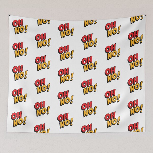 Item preview, OH NO! – Dynamic Pop Art Comic Text with Red and Yellow 3D Shadow Effect on White Background designed and sold by PixelVibe782.