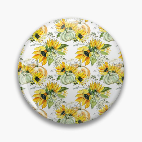 Item preview, Pumpkins Sunflowers Pattern designed and sold by WildAliceArt.