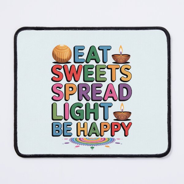 Item preview, Eat Sweets Spread Light Be Happy – Colorful Diwali Festival Design designed and sold by Jollys-ArtShop.