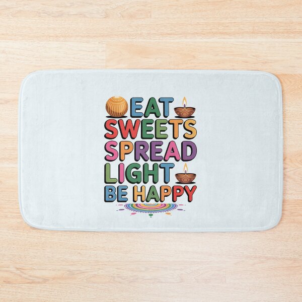 Item preview, Eat Sweets Spread Light Be Happy – Colorful Diwali Festival Design designed and sold by Jollys-ArtShop.