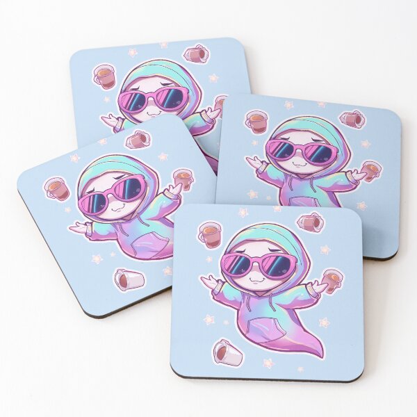 Item preview, Kawaii Boo Ghost with Coffee Neon Hoodie Aesthetic designed and sold by Moon's Arts.