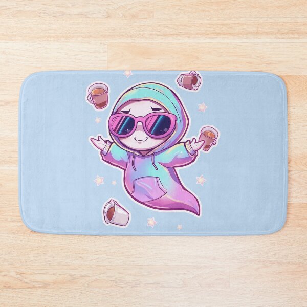 Item preview, Kawaii Boo Ghost with Coffee Neon Hoodie Aesthetic designed and sold by Moon's Arts.