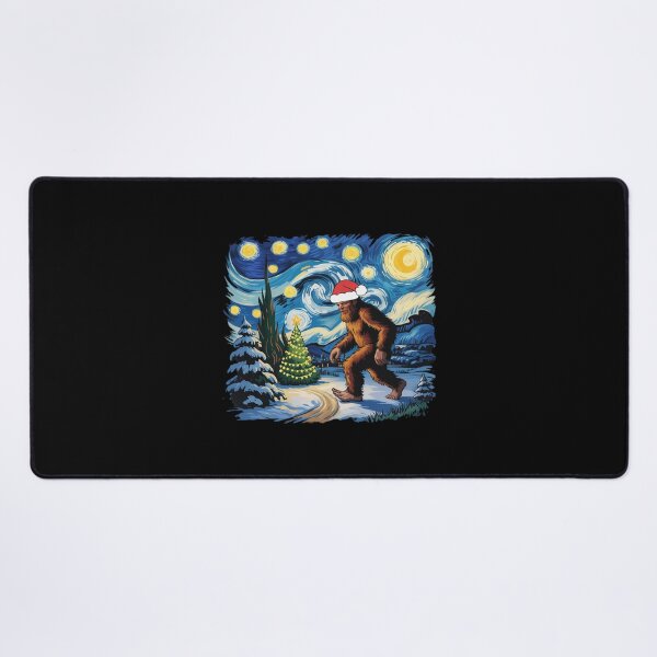 Item preview, Christmas Bigfoot Santa Hat Van Gogh Starry Night Holiday designed and sold by RayArmstrong.