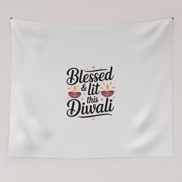 Item preview, Blessed & Lit This Diwali – Elegant Festival of Lights Design designed and sold by Jollys-ArtShop.