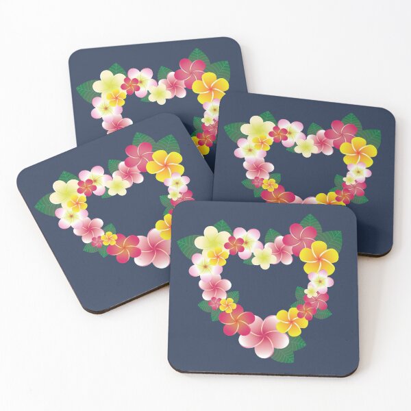 Item preview, Plumeria Heart Wreath designed and sold by drxgonfly.