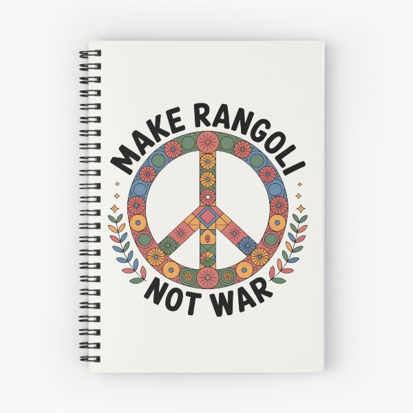 Item preview, Make Rangoli Not War – Peaceful Diwali Festival Design designed and sold by Jollys-ArtShop.