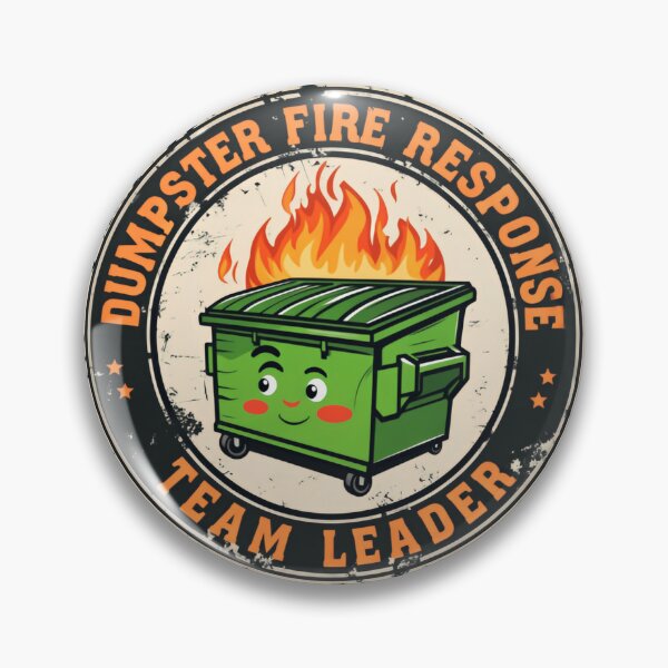Item preview, Funny Dumpster Fire Response Team Leader – Burnout Management Division designed and sold by SkeletonsDanger.