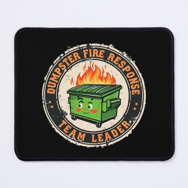 Item preview, Funny Dumpster Fire Response Team Leader – Burnout Management Division designed and sold by SkeletonsDanger.