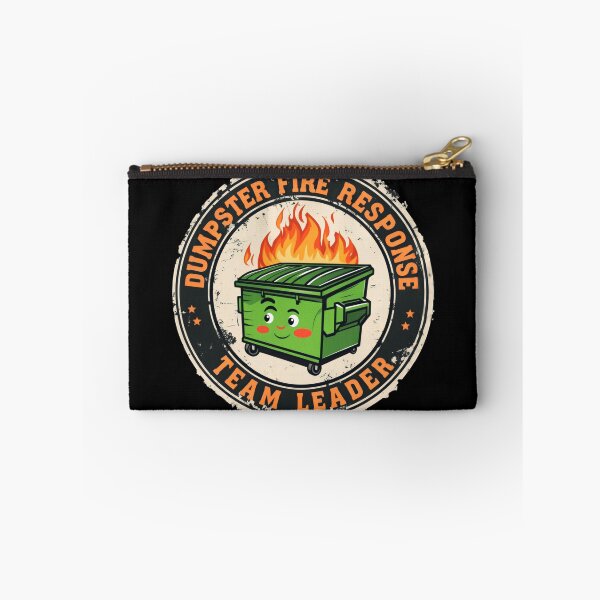Item preview, Funny Dumpster Fire Response Team Leader – Burnout Management Division designed and sold by SkeletonsDanger.