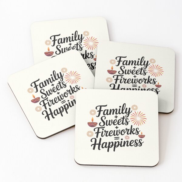 Item preview, Family + Sweets + Fireworks = Happiness – Diwali Celebration Design designed and sold by Jollys-ArtShop.