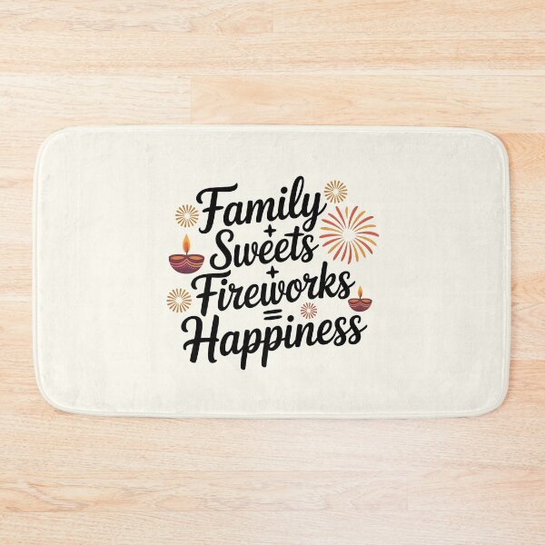 Item preview, Family + Sweets + Fireworks = Happiness – Diwali Celebration Design designed and sold by Jollys-ArtShop.