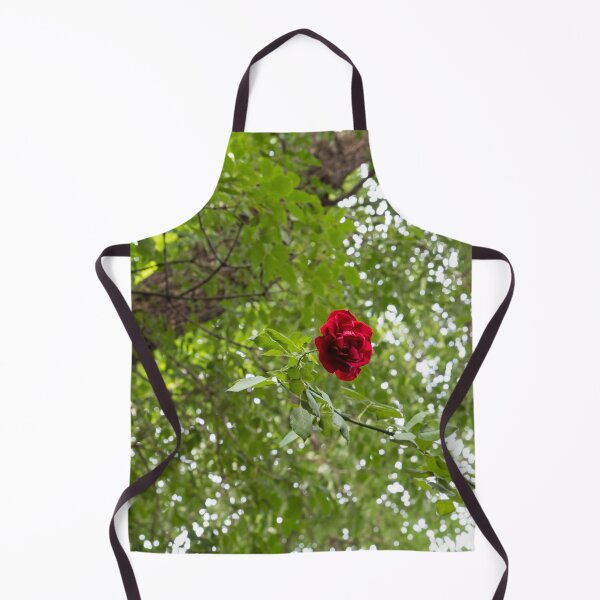 Item preview, Solitary Red Rose Against Green Treetop Leaves designed and sold by Georgia Mizuleva.