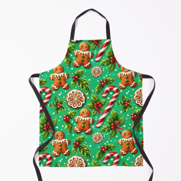 Item preview, Christmas Gingerbread Cookies, Candy Canes, And Holly Pattern designed and sold by DEC02.