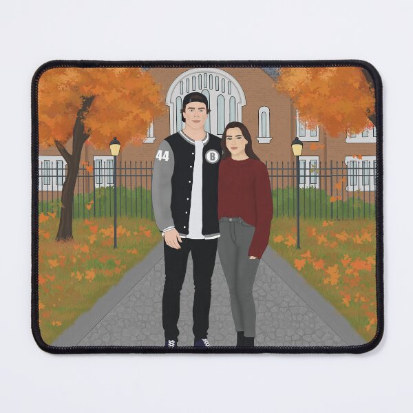 Item preview, Hannah Wells and Garrett Graham on campus designed and sold by Artist Avenue.