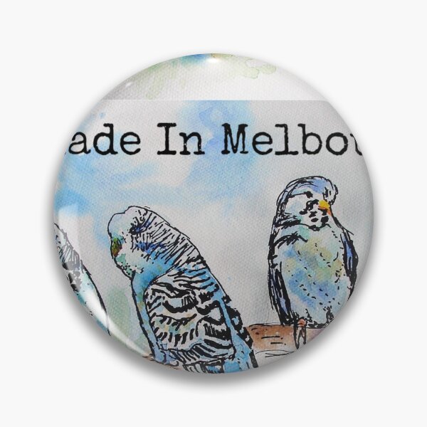 Item preview, Budgies Budgerigars Watercolour Painting Made In Melbourne designed and sold by Sarah  Rajkotwala.