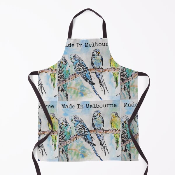 Item preview, Budgies Budgerigars Watercolour Painting Made In Melbourne designed and sold by Sarah Rajkotwala.