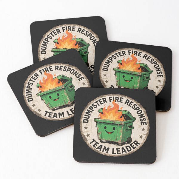 Item preview, Funny Dumpster Fire Response Team Leader – Emotional Damage Control Unit designed and sold by SkeletonsDanger.