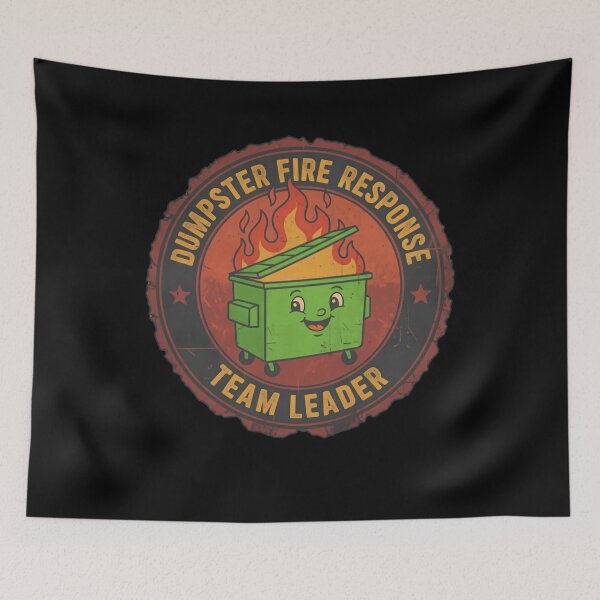 Item preview, Funny Dumpster Fire Response Team Leader – Department of Everyday Disasters designed and sold by SkeletonsDanger.