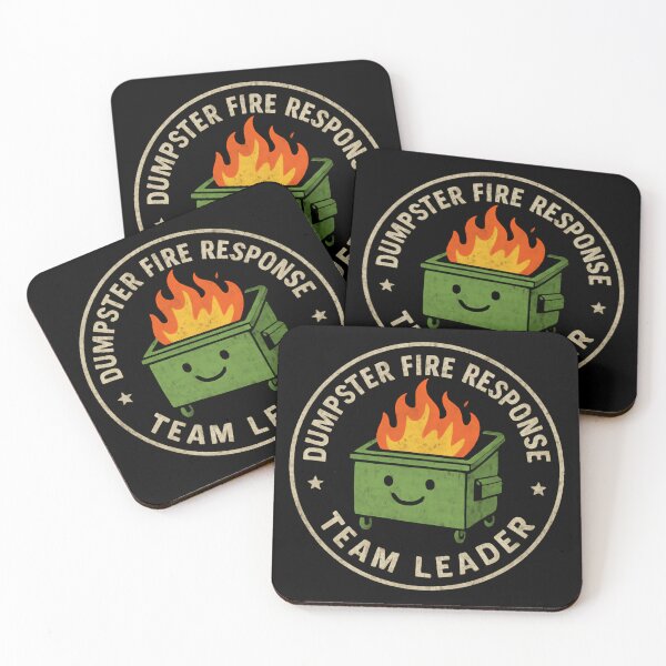Item preview, Funny Dumpster Fire Response Team Leader – Certified Hot Mess Authority designed and sold by SkeletonsDanger.