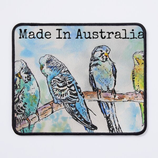 Item preview, Budgies Budgerigars Watercolour Painting Made In Australia designed and sold by Sarah  Rajkotwala.