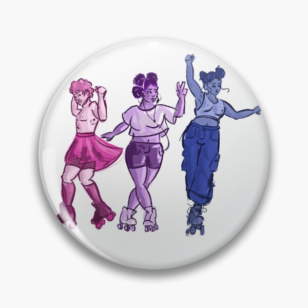 Item preview, Bi flag Roller-skaters designed and sold by the_langtry_art_logs.