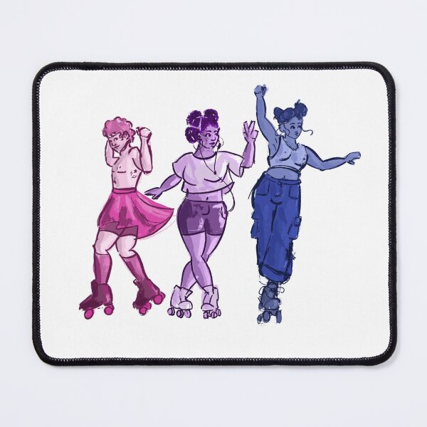 Item preview, Bi flag Roller-skaters designed and sold by the_langtry_art_logs.