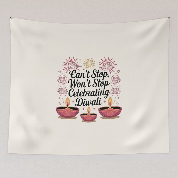 Item preview, Can’t Stop Won’t Stop Celebrating Diwali – Festive Lights Design designed and sold by Jollys-ArtShop.