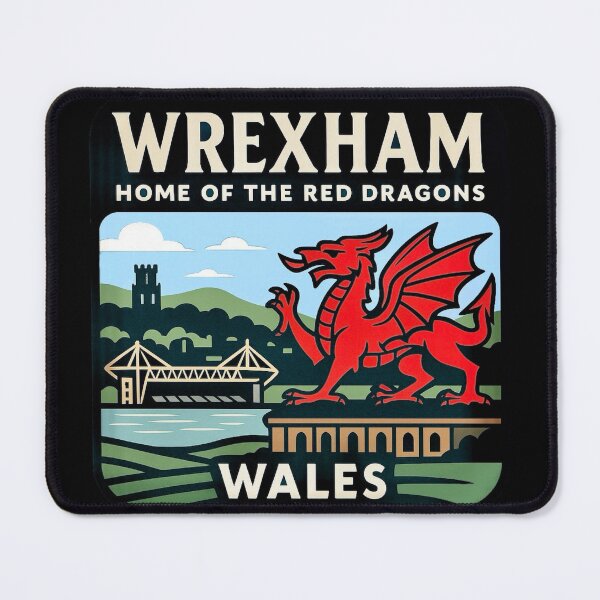 Item preview, Wrexham, Wales – Home of the Red Dragons designed and sold by Myra365Art.