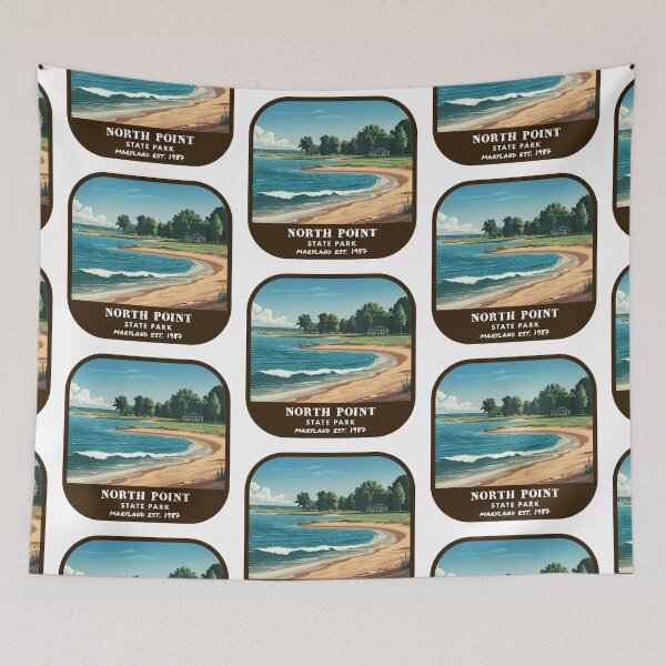 Item preview, Vintage North Point State Park (Maryland State Park) designed and sold by RabbitK.