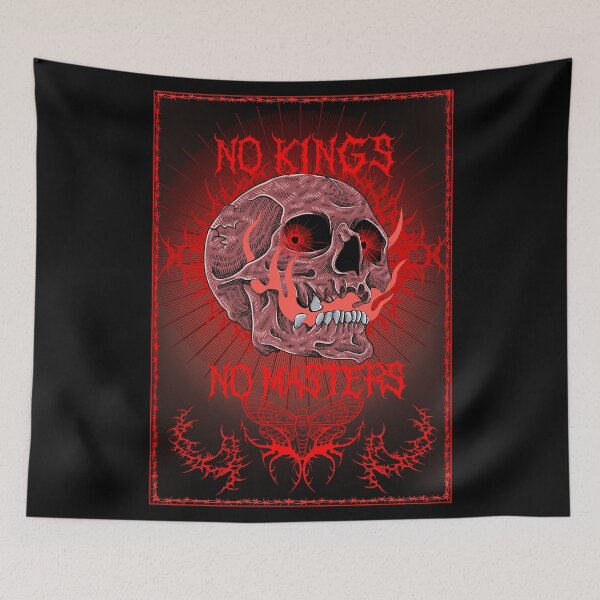 Item preview, No Kings No Masters Fire Breather Cybersigilism Skull Design designed and sold by Chiefiechanga.