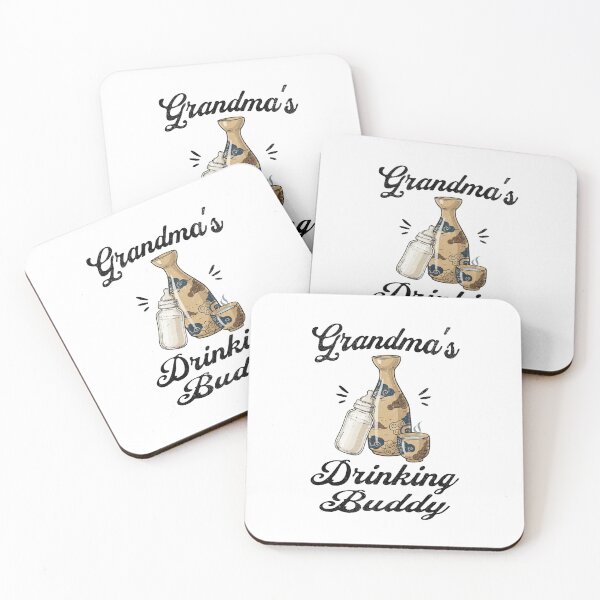 Item preview, Grandma's Drinking Buddy (Sake Lover) in Black Text designed and sold by xxroseate.