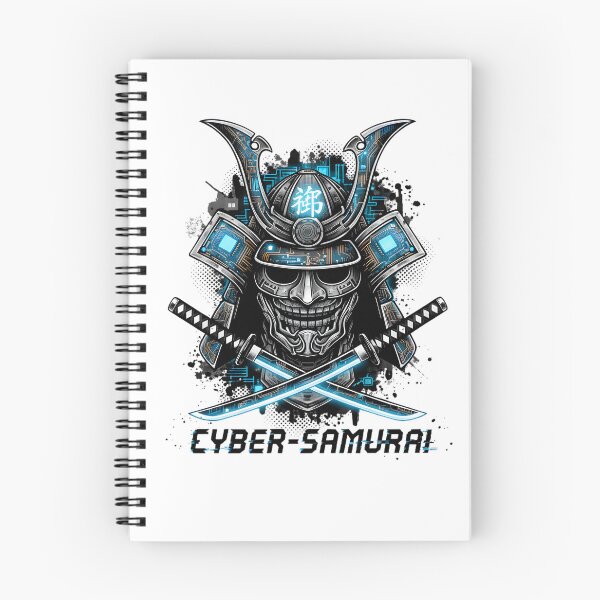Item preview, Máscara Oni de CYBER-SAMURAI con katana de neón y casco de circuito impreso designed and sold by NewYorkColours.