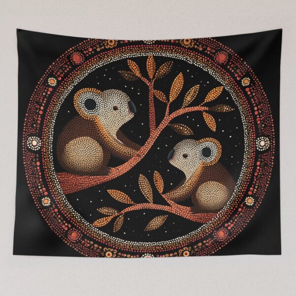 Item preview, Aboriginal Inspired Dot Art - Adorable Local Koalas designed and sold by GrinGalore.