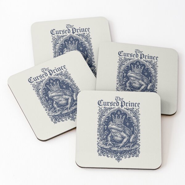 Item preview, Blackletter 'The Cursed Prince' with Teal-Backed Frog designed and sold by SplashTastic.