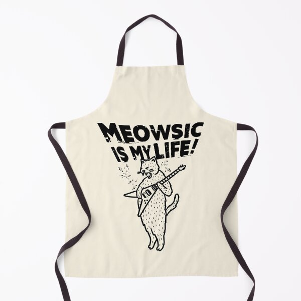 Item preview, Meowsic is My Life! - Rock Cat Guitar Design designed and sold by chillaxcats.
