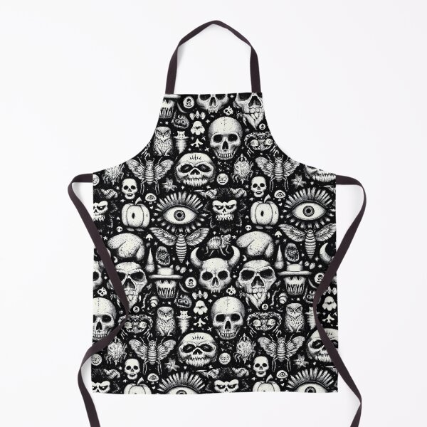 Item preview, Nightmarish stippling style pattern with monsters and an owl. designed and sold by Piotrek0001.