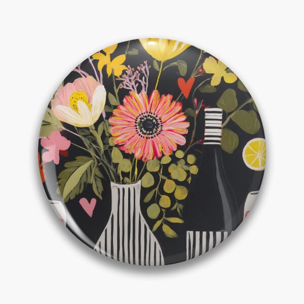 Item preview, 037 Vibrant Floral Arrangement with Wine designed and sold by nikoart001.