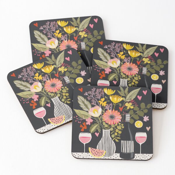 Item preview, 037 Vibrant Floral Arrangement with Wine designed and sold by nikoart001.