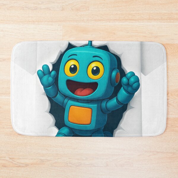 Item preview, Happy 3D Cartoon Robot T-Shirt Design designed and sold by LatestDesign95.