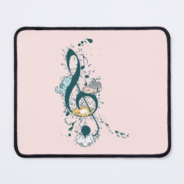 Item preview, Cats Playing Music Note - Adorable Animals Funny Art designed and sold by chillaxcats.