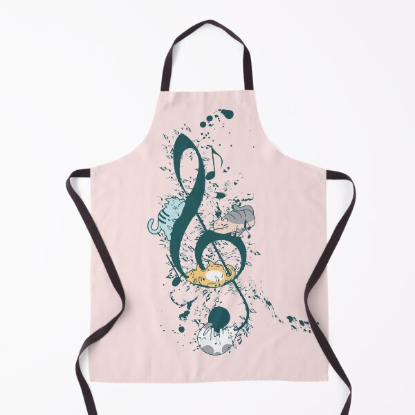Item preview, Cats Playing Music Note - Adorable Animals Funny Art designed and sold by chillaxcats.