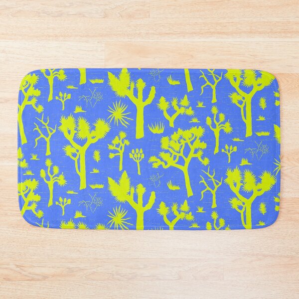Item preview, Joshua Tree in cobalt blue and neon yellow – vibrant and contrasting designed and sold by colorofmagic.