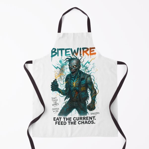 Artikelvorschau, Bitewire Fiend – Cyberpunk Graffiti Monster | Neon Horror Tech Dämonenkunst entworfen und verkauft von Snackwear Apparel.