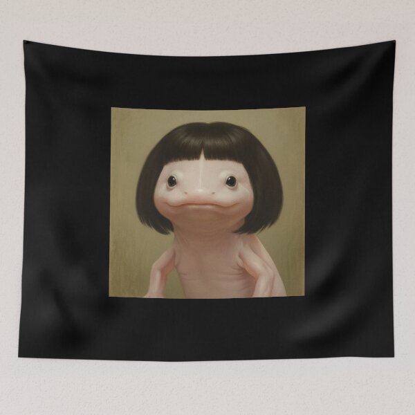 Item preview, Funny Axolotl With Bob Haircut Cute Amphibian Meme Art designed and sold by elderberry.